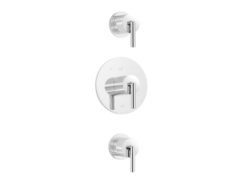 Thermostat-Set für Wandeinbau und 2 Absperrhähne