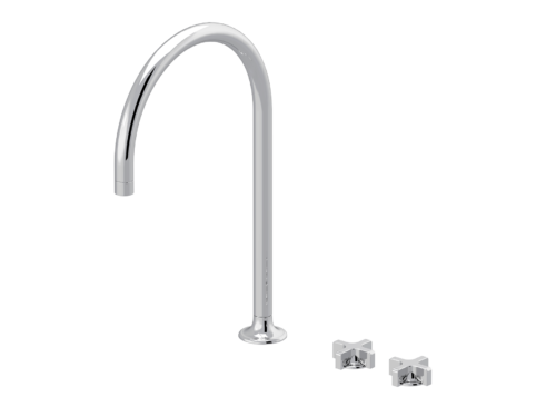 Mischbatterie für Küche, schwenkbarer Auslauf 250mm, Ausziehbare perlator