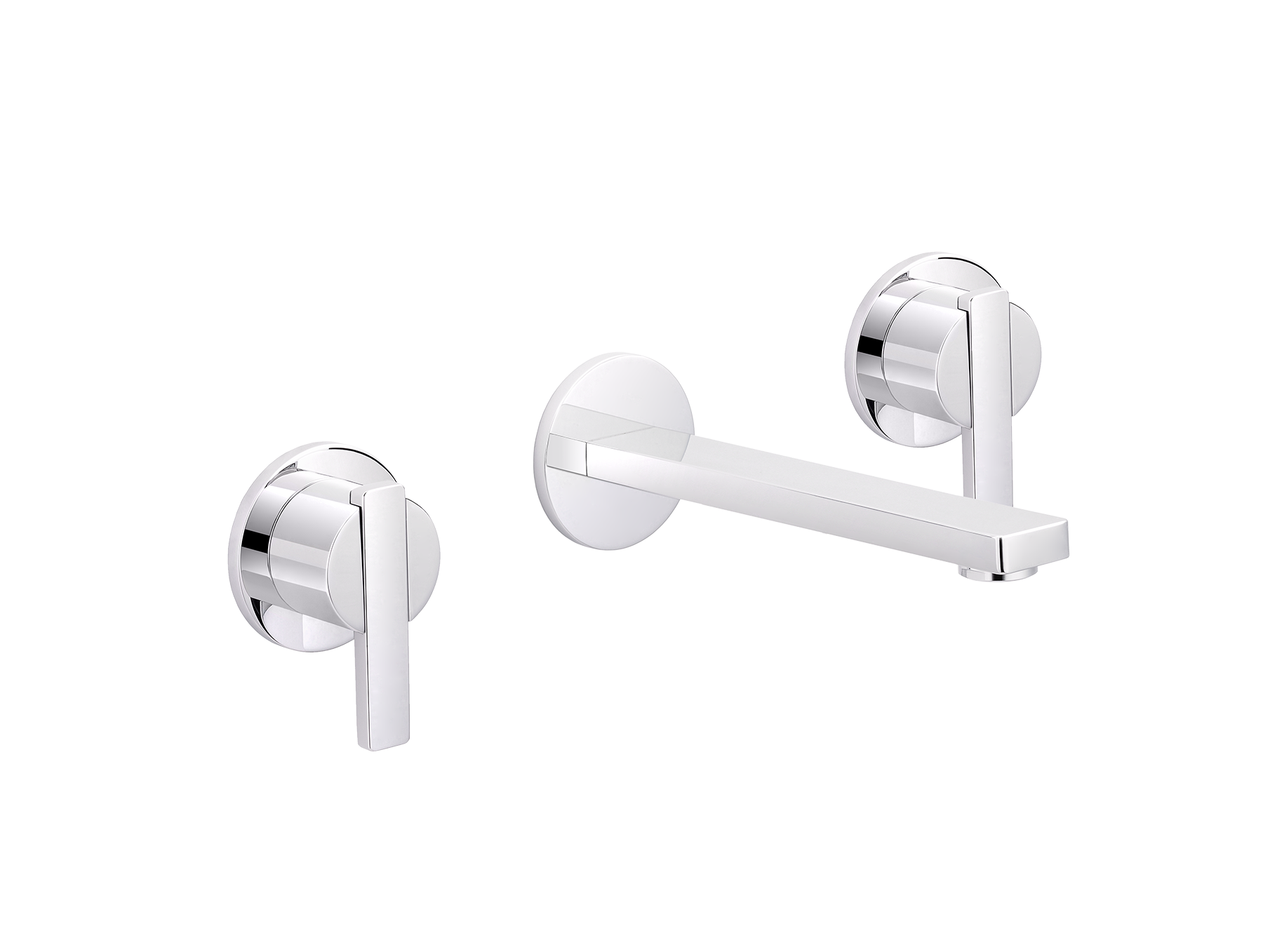 3-Loch Waschbecken Batterie für Wandeinbau, langer