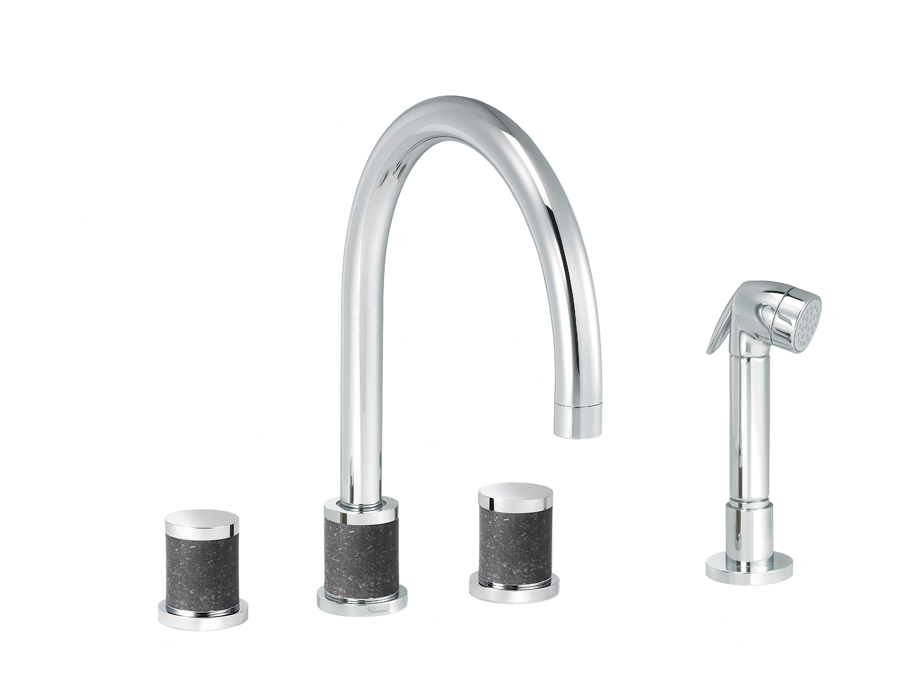 3-hole kitchen mixer, handshower 3-Loch Mischbatterie für Küche, Handbrause